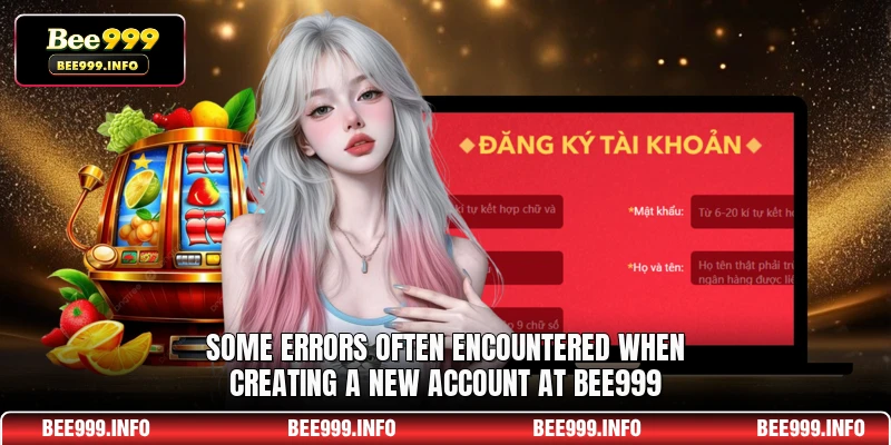 Some errors often encountered when creating a new account at Bee999