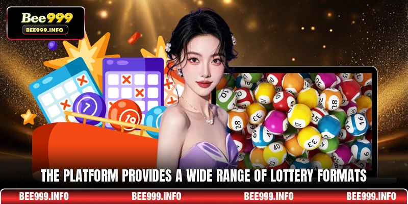 The platform provides a wide range of lottery formats